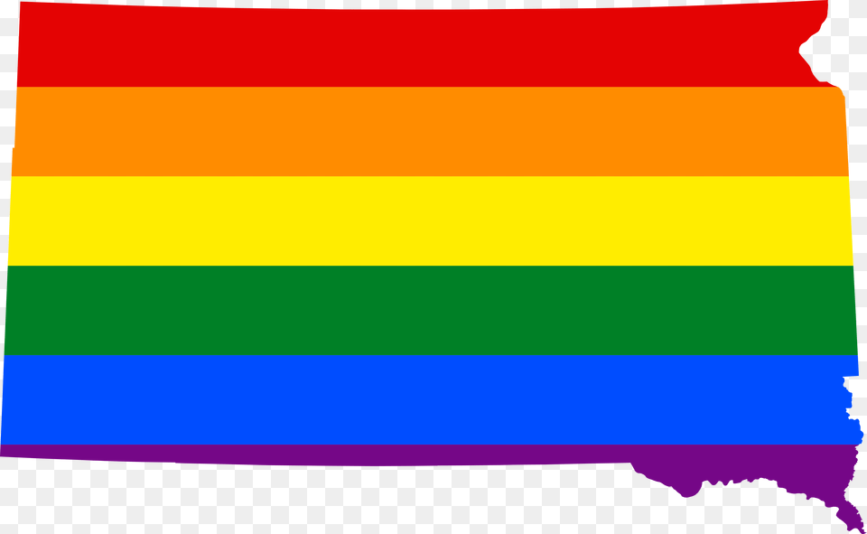 Lgbt Flag Map Of South Dakota, Text Png Image