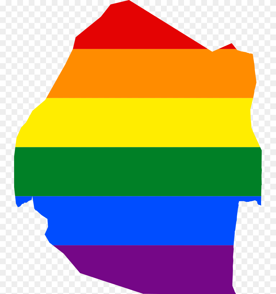 Lgbt Flag Map Of Swaziland Png