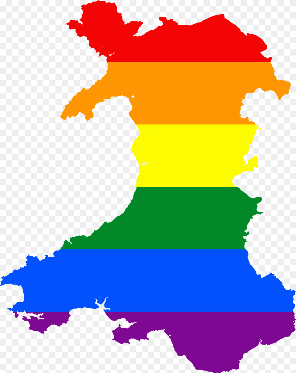 Lgbt Flag Map Of Wales 2017 General Election Wales, Chart, Plot, Water, Sea Free Png Download