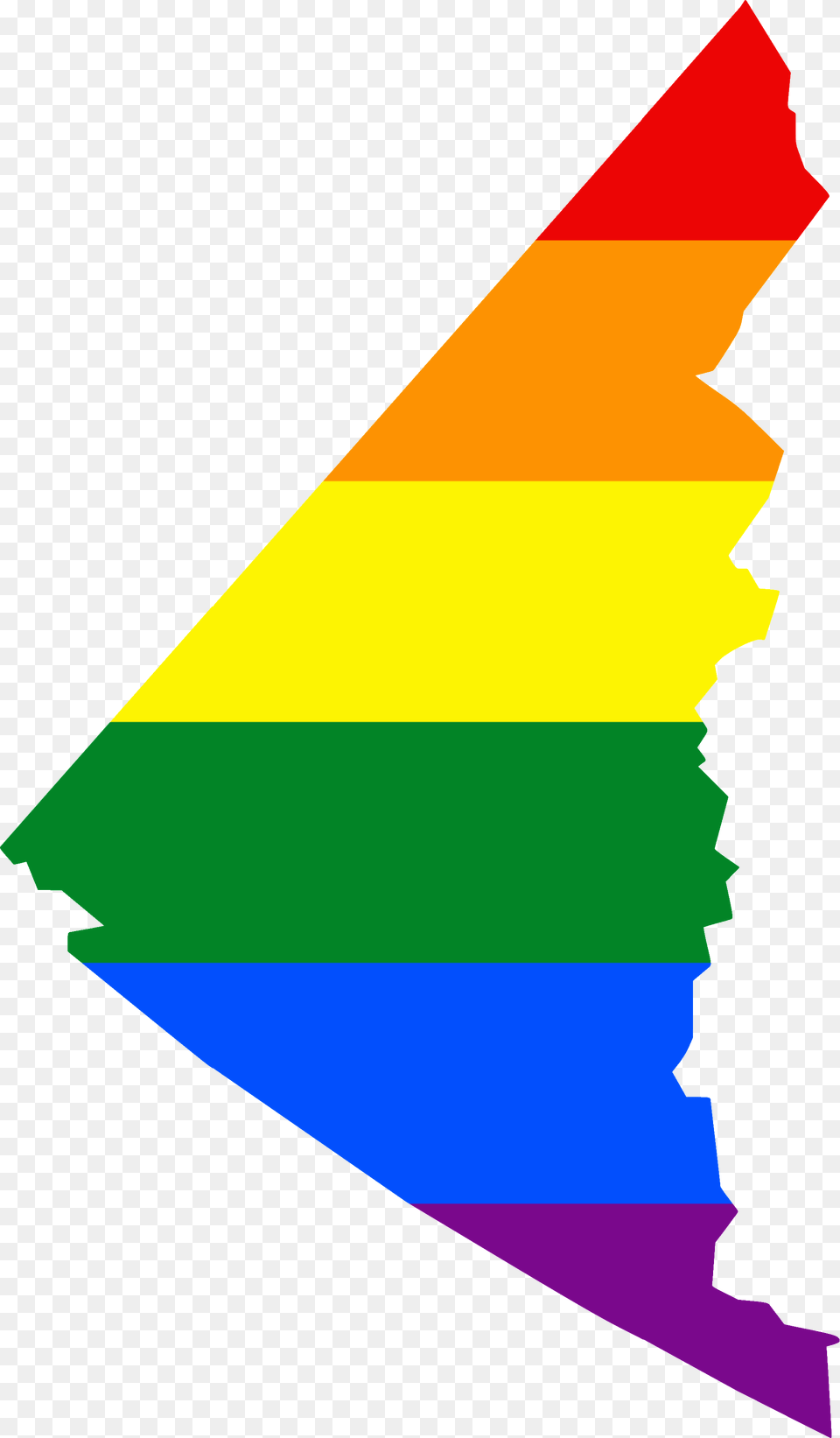 Lgbt Flag Map Of Yukon, Triangle Free Png