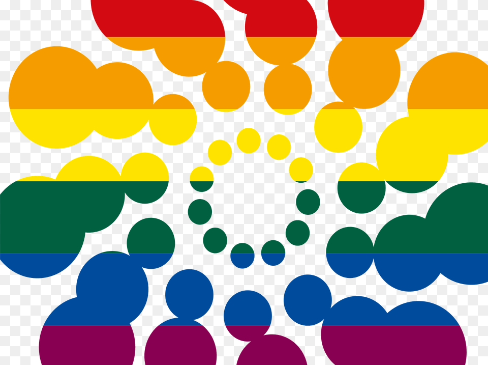 Lgbt Funky Circles Clipart, Art, Graphics, Pattern, Modern Art Free Png Download