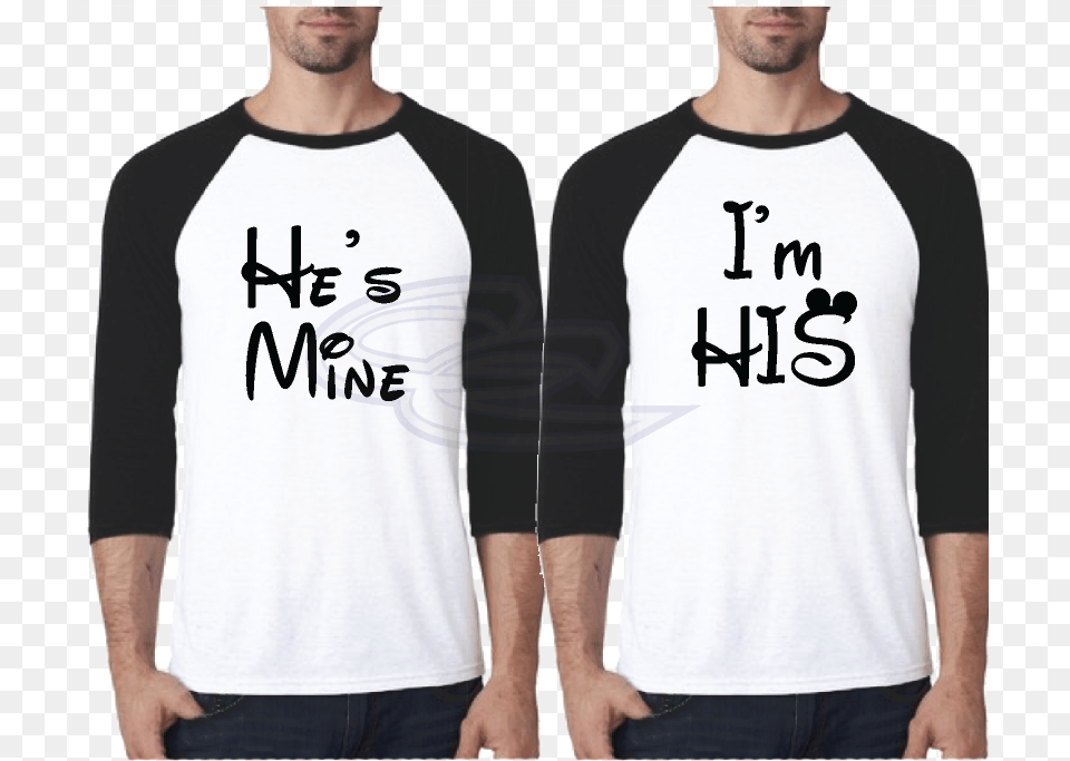 Lgbt Gay I M His He S Mine With Initials And Wedding, Clothing, Long Sleeve, Sleeve, T-shirt Png