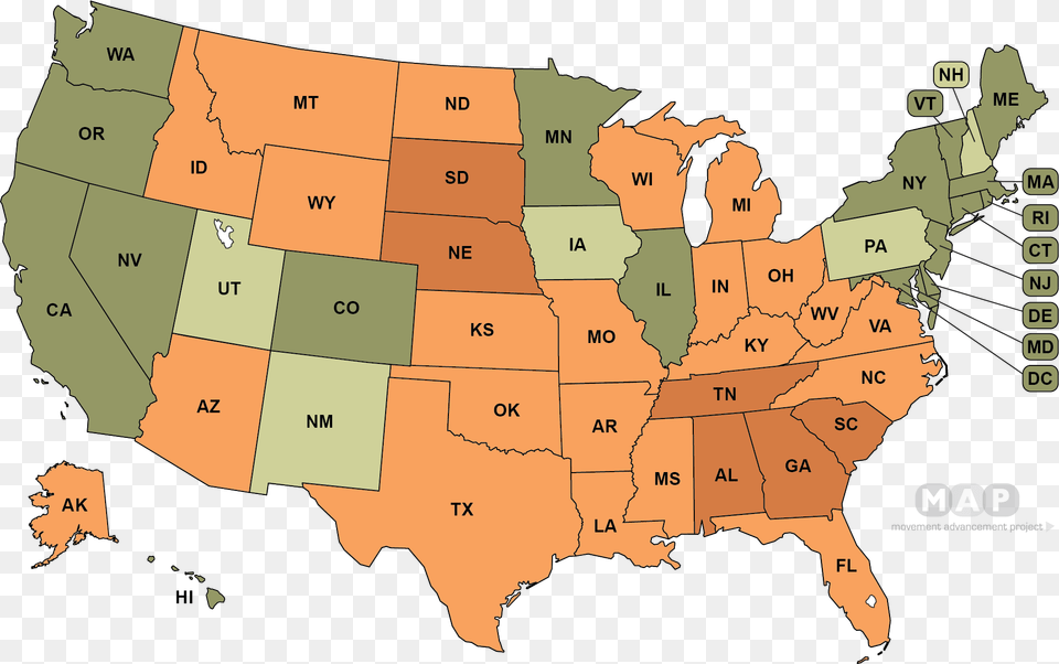Lgbt Map Usa Contemporary Decoration Movement Advancement Speed Limit Enforced By Aircraft States, Chart, Plot, Atlas, Diagram Png
