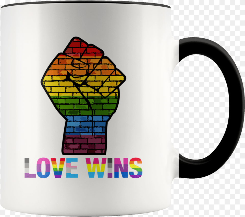 Lgbt Pride Love Wins Raised Fist Mugs Don T Give A Fuck Unicorn Mug, Cup, Beverage, Coffee, Coffee Cup Free Png Download