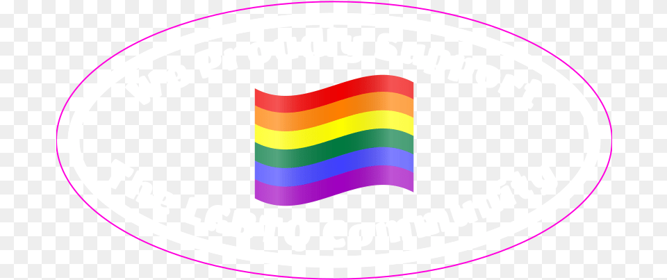 Lgbt Support Clear Oval Static Cling Circle, Logo Free Png Download
