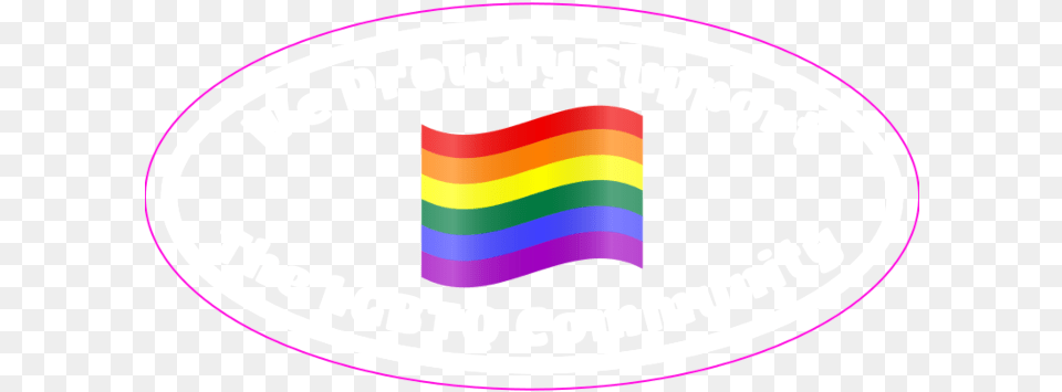Lgbt Support Oval Static Cling Vertical, Logo Free Png Download