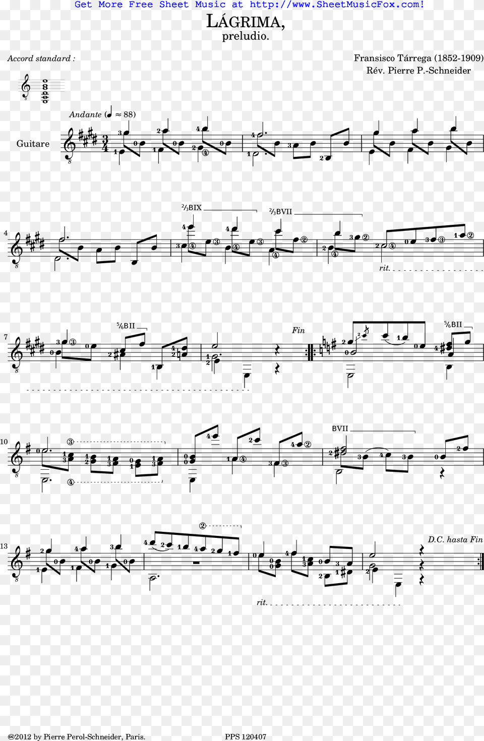 Lgrima Sheet Music Whatever Will Be Will Be Score Free Transparent Png