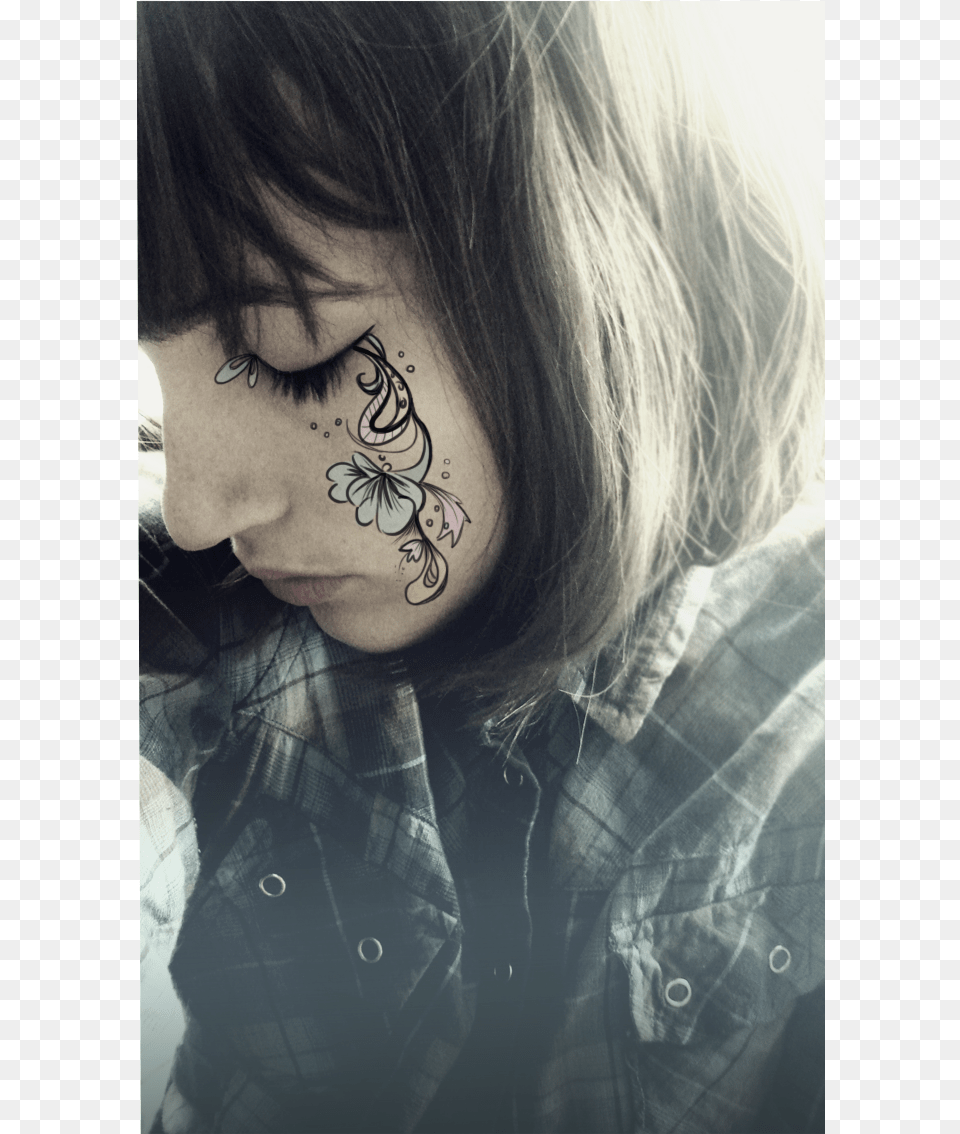 Lgrimas Girl, Tattoo, Skin, Portrait, Photography Free Transparent Png