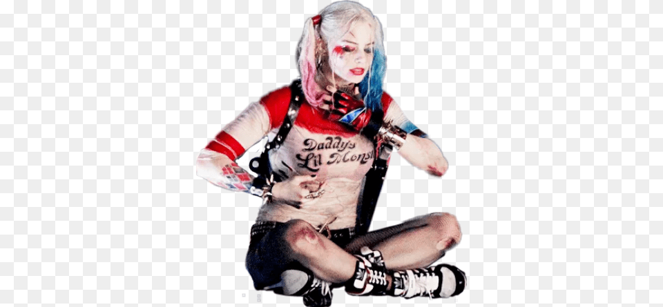 Lharley Harleyquinn Margotrobbie Jaredleto Joker Suicid Harley Quinn, Clothing, Costume, Person, Tattoo Png Image