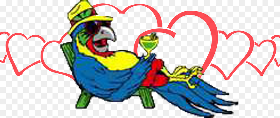 Lhc Parrot Head With Hearts Parrot Head Jimmy Buffett, Baby, Person, Performer Free Png