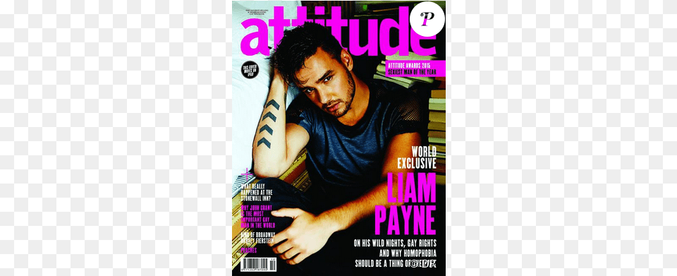 Liam Payne En Couverture Du Magazine Attitude En Kiosques Liam Payne October 2015, Publication, Advertisement, Poster, Adult Png