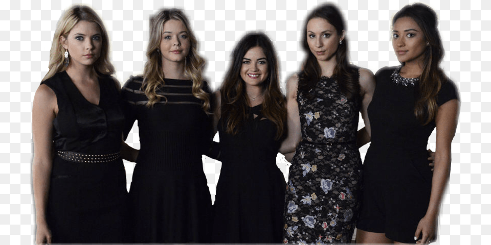 Liars Freetoedit Aria Spencer And Emily, Adult, Person, Formal Wear, Female Png Image