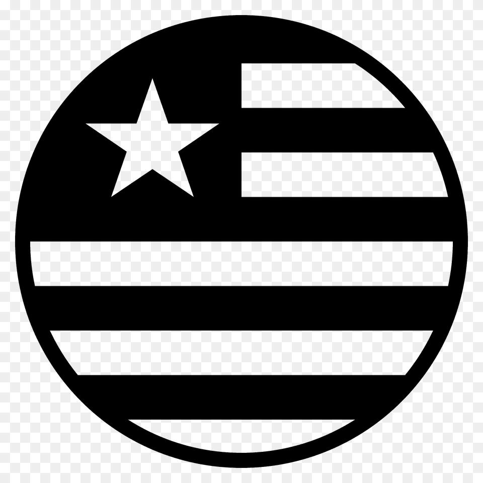 Liberia Flag Emoji Clipart, Star Symbol, Symbol, Disk Png Image