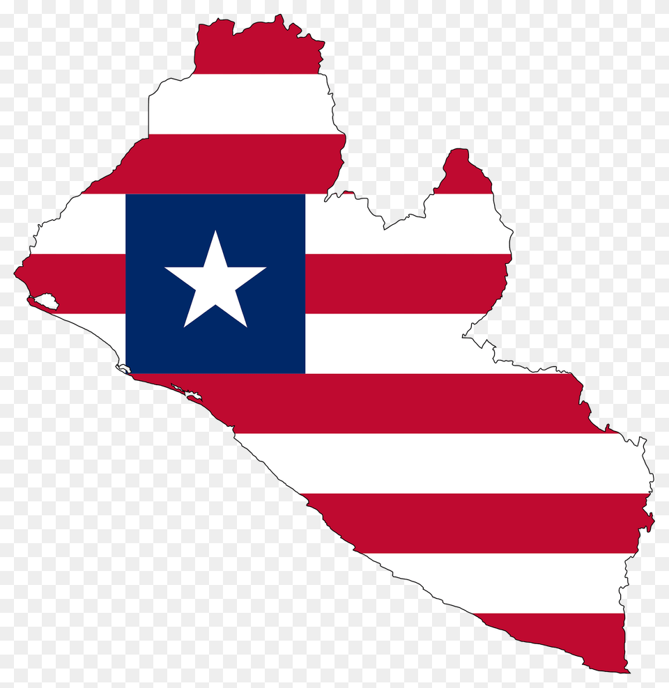 Liberia Flag Map With Stroke Clipart, American Flag, Dynamite, Weapon Free Transparent Png