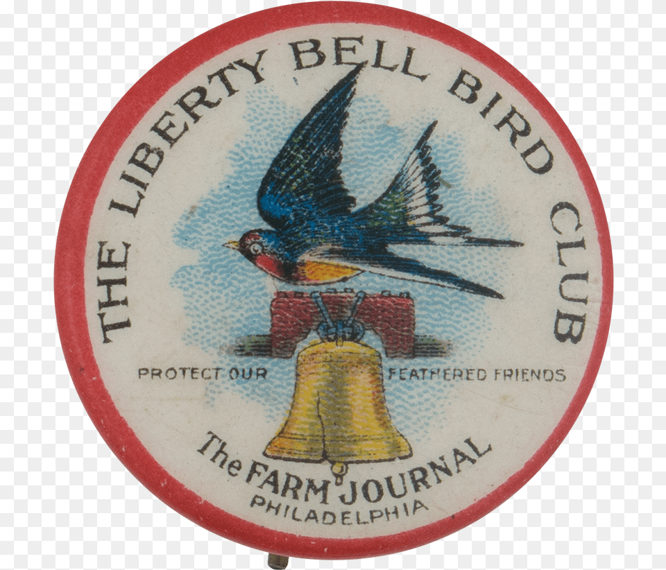 Liberty Bell Bird Club Club Button Museum Red Tailed Hawk, Badge, Logo, Symbol, Animal Png