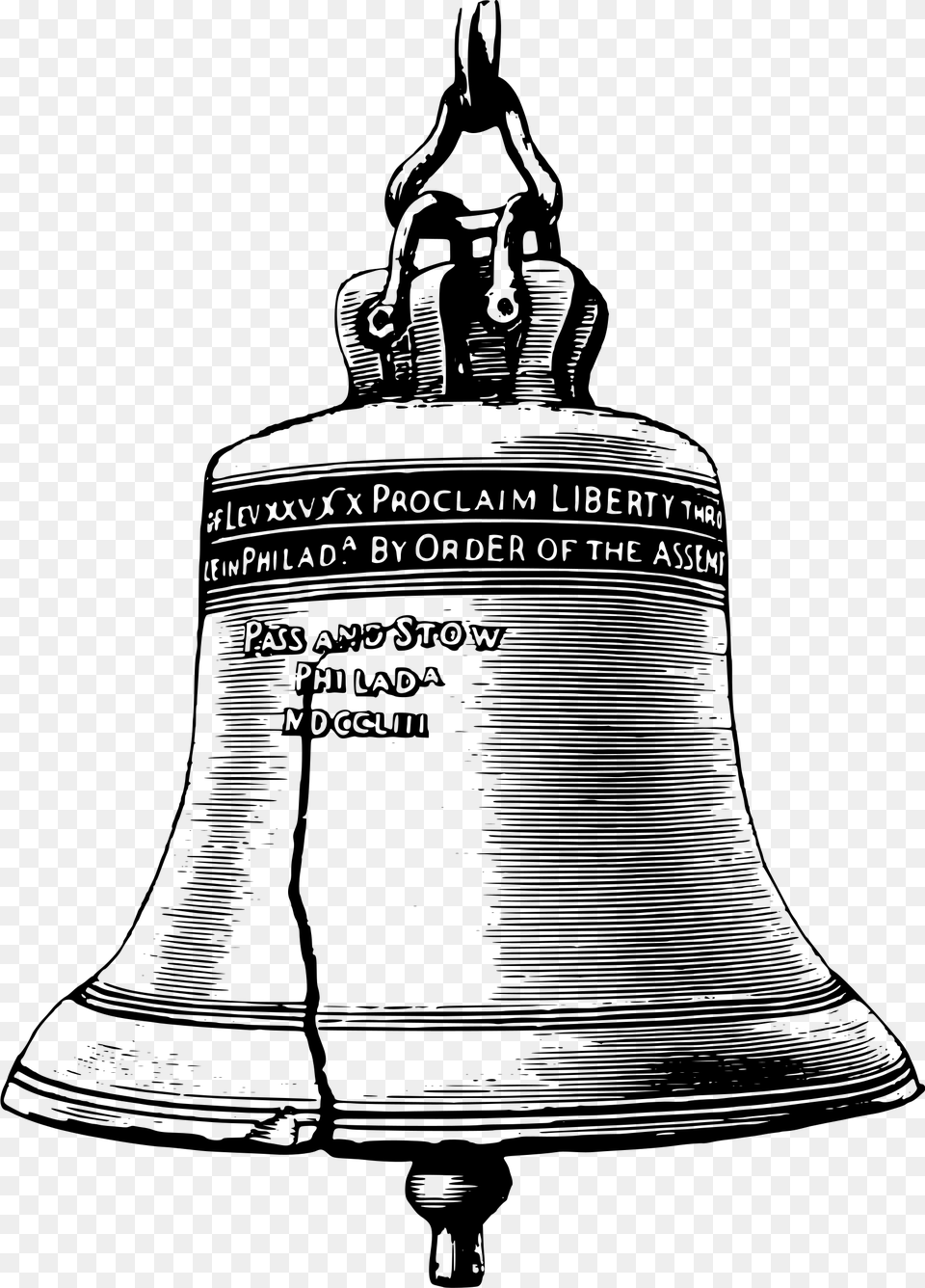 Liberty Bell Clipart Black And White, Gray Free Transparent Png