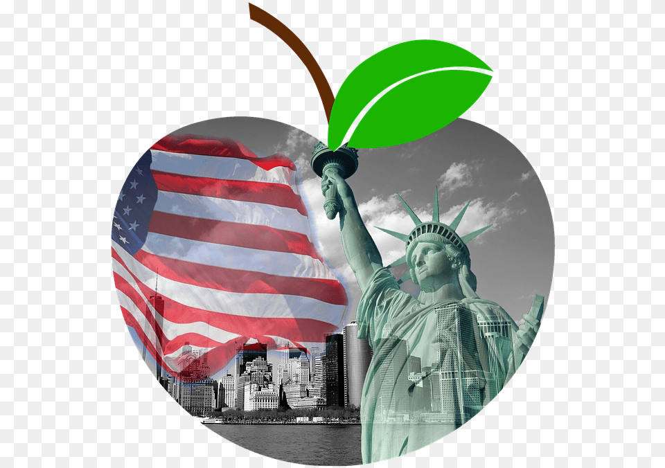Liberty Island, Flag, Photography, Art, Adult Png Image
