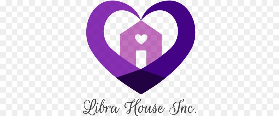 Libra House Heart, Purple, Disk Free Png