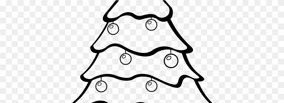 Library 2017 Drawing Easy Clipart White Christmas Tree, Gray Png Image