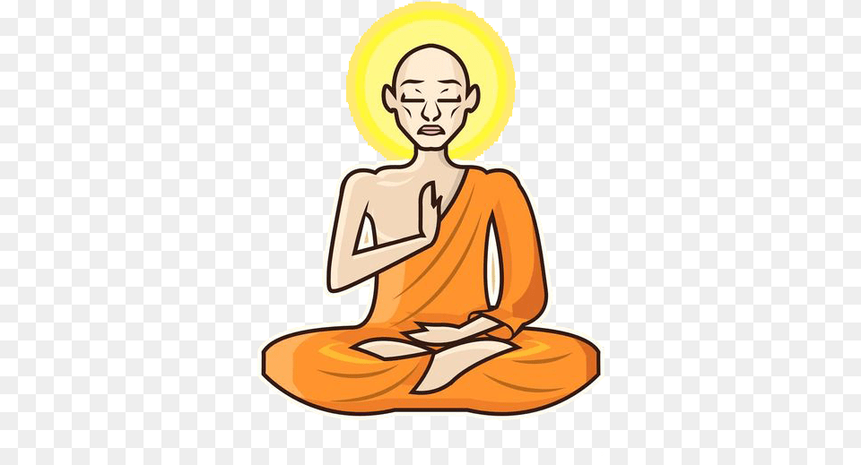 Library Clipart Images Of Buddha Monk Clipart, Person, Art, Prayer Free Png Download