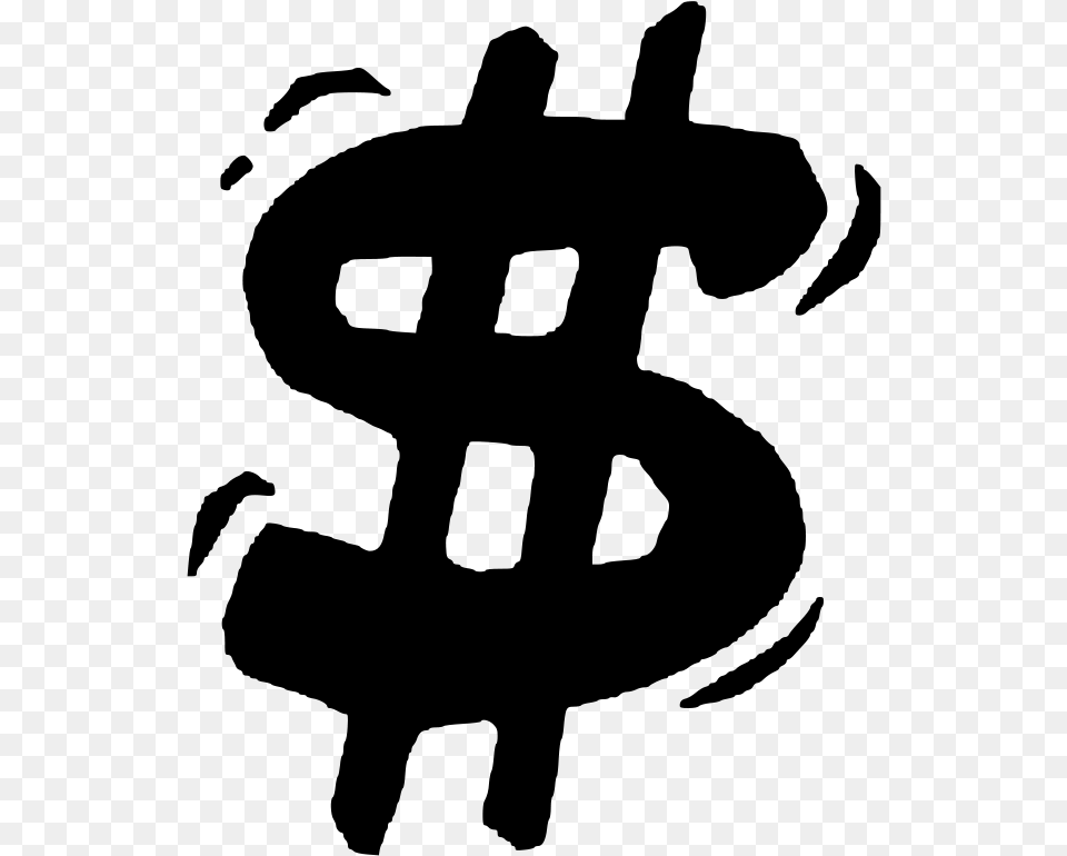 Library Dollar Clip Art Black And White Panda Dollar Sign Clip Art Transparent, Gray Png Image