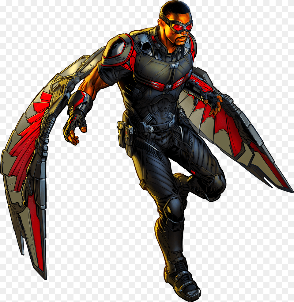 Library Download Falcon Transparent Marvel Hero Falcon Marvel Comics, Adult, Male, Man, Person Png Image