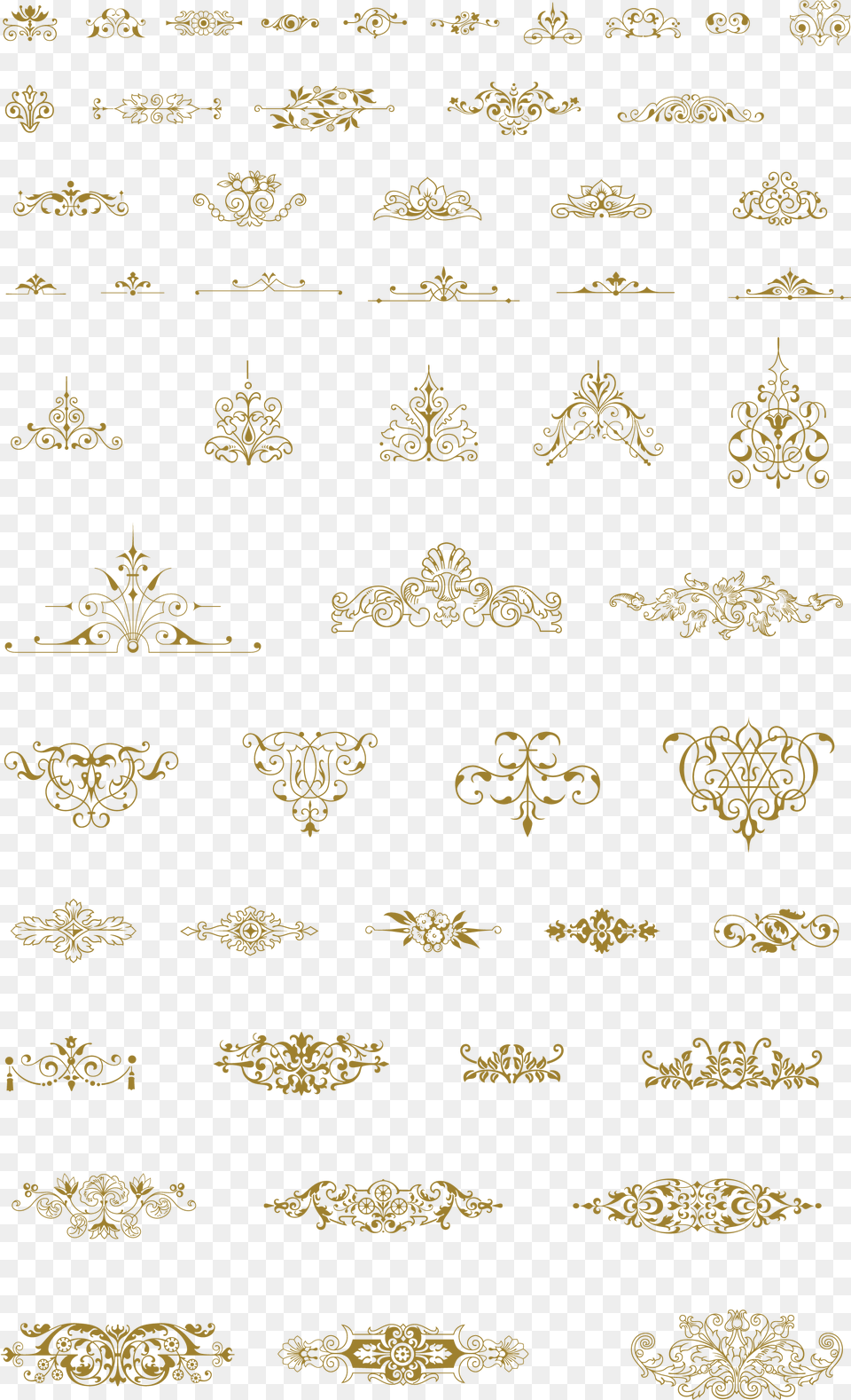 Library Essential Vintage Pack Ornaments Old English Flourish, Accessories, Pattern, Document, Id Cards Free Transparent Png