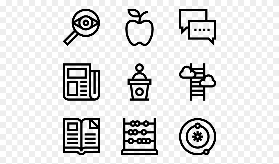 Library Icons, Gray Png