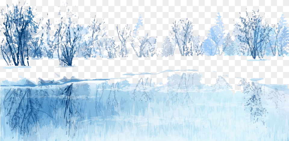 Library Library Collection Of Drawing Landscape Snow, Ice, Nature, Outdoors, Scenery Free Png Download