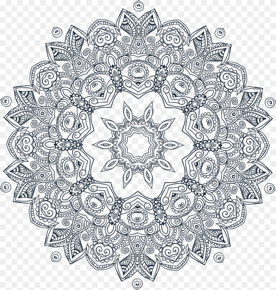 Library Library Complex Vector Mandala Meditation Mandalas Para Colorear, Pattern, Accessories, Blackboard, Nature Free Png Download