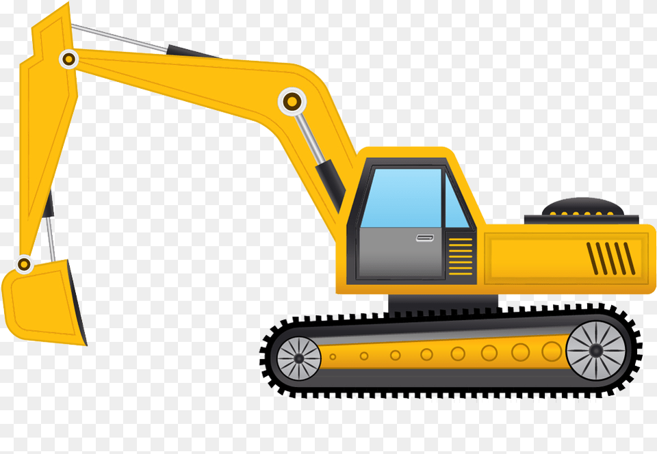 Library Library Excavator Clipart Transparent Backhoe Hd, Machine, Bulldozer Free Png