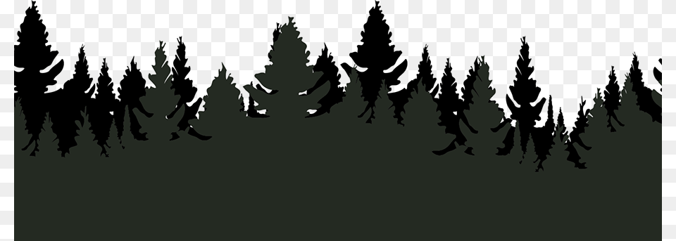 Library Library Forest Svg For Download On Tree Line Black And White, Conifer, Silhouette, Plant, Pine Png Image
