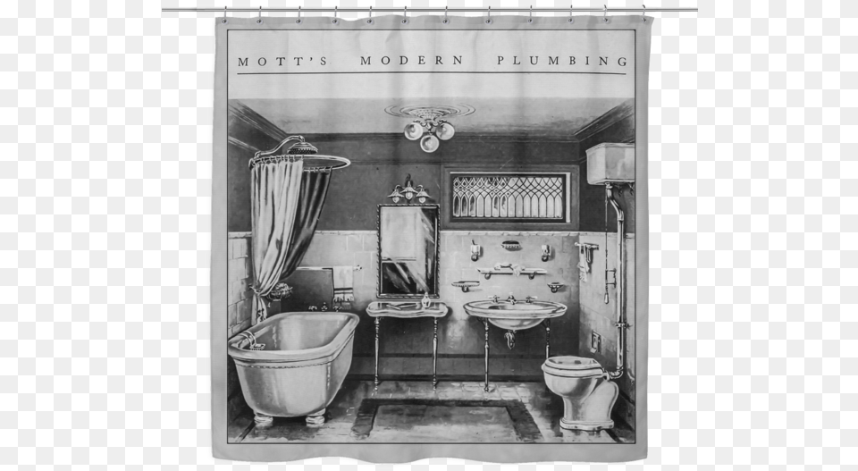 Library Library Modern Plumbing Shower Curtain Monochrome, Bathing, Bathtub, Person, Tub Free Transparent Png