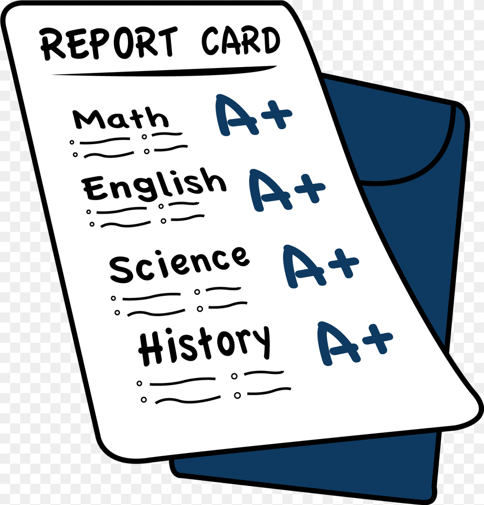 Library Of 4th Grade Card Clipart Black Report Card, Text, Business Card, Paper Free Png Download