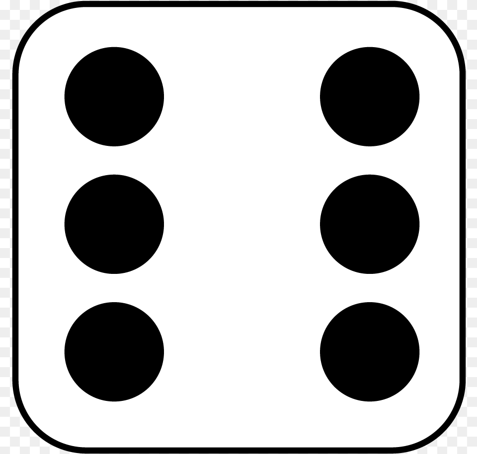 Library Of 6 Dice Number Clip Royalty Dice With 6 Dots, Game Free Png Download