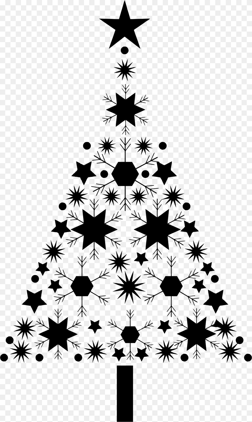 Library Of Abstract Christmas Tree Vector Transparent, Gray Free Png