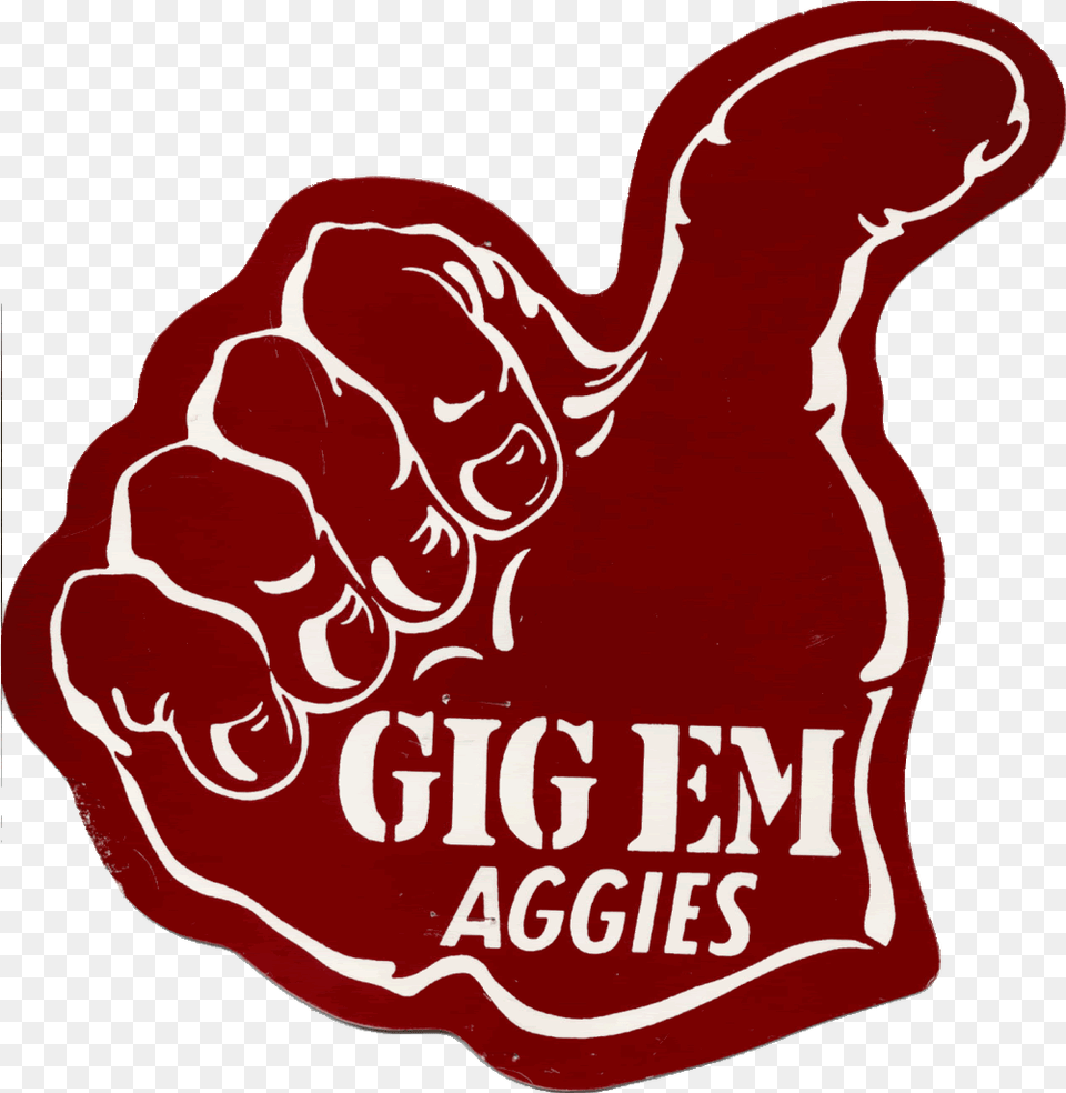 Library Of Aggie Thumbs Up Graphic Royalty Aggie Gig Em Thumb, Body Part, Food, Hand, Ketchup Free Png Download