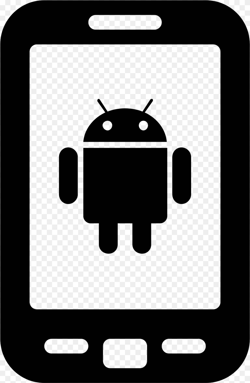 Library Of Android Apple Phone Graphic Freeuse Android App Development Icon, Gray Png Image