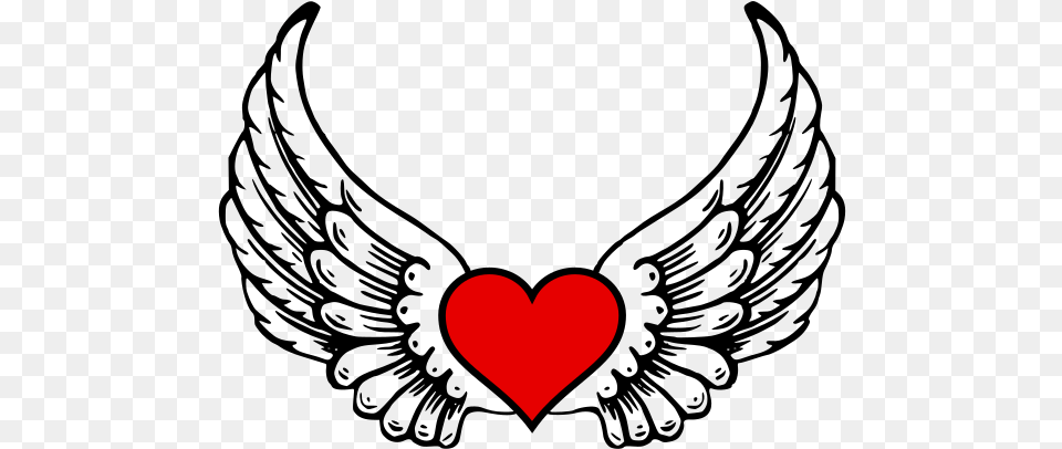 Library Of Angels Hearts Vector Royalty Stock Files Heart With Wings Clipart, Symbol Free Png Download