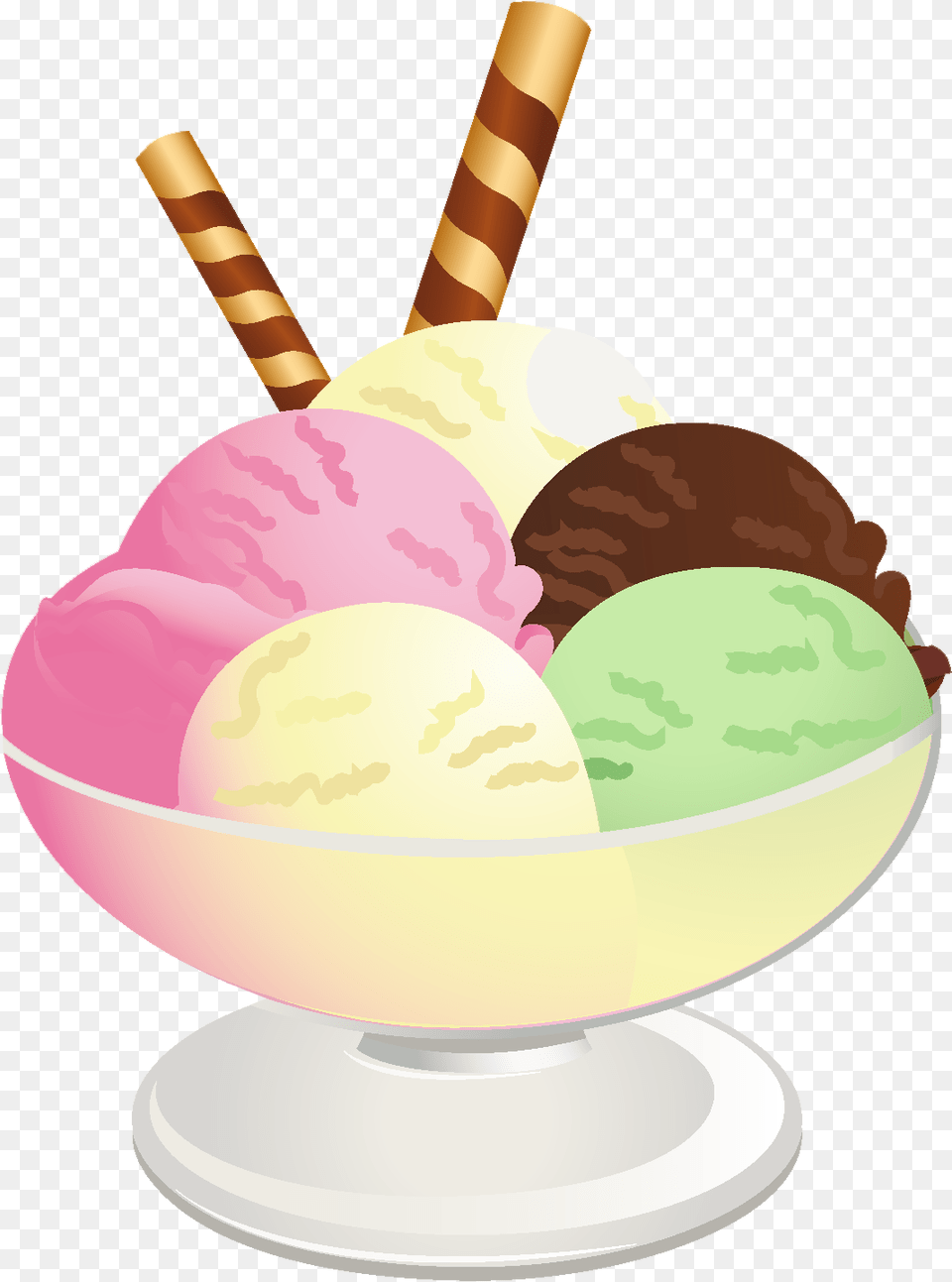 Library Of Apple Pie With Ice Cream Graphic Black And White Transparent Background Ice Cream Sundae Clipart, Dessert, Food, Ice Cream Png