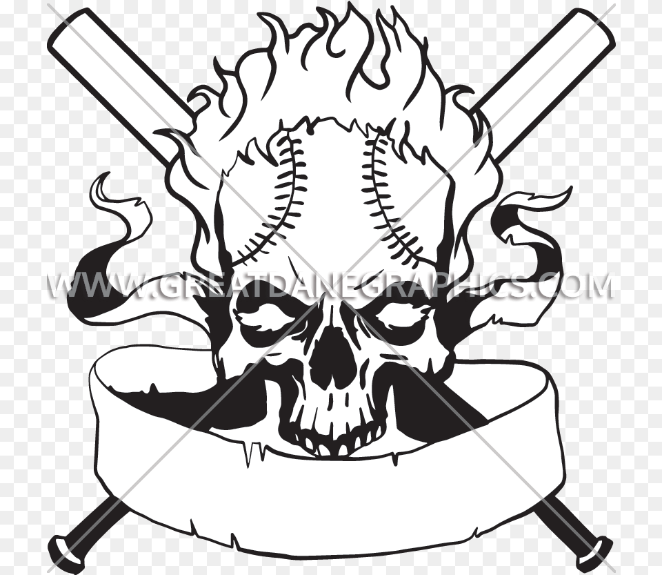 Library Of Baseball Skull Clipart Freeuse Stock Files Skull Baseball, Baby, Person, Face, Head Png Image