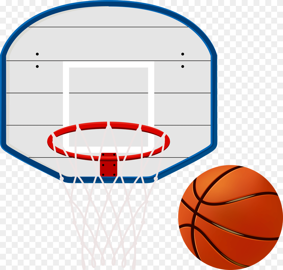 Library Of Basketball Court Clipart Black And White, Hoop, Ball, Basketball (ball), Sport Png