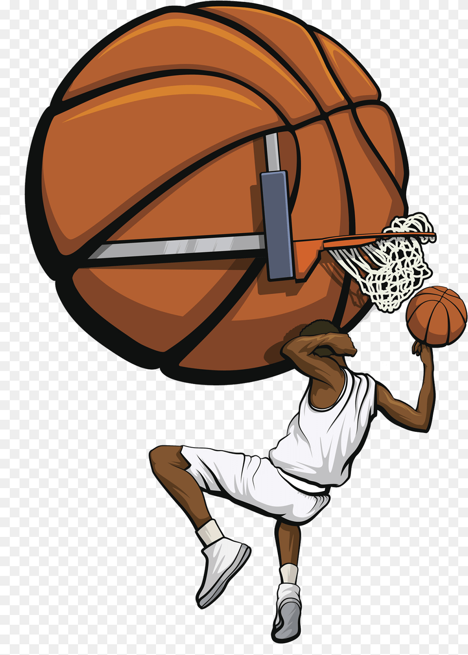 Library Of Basketball Slam Dunk Picture Files Comic Basketball, Person, Ball, Basketball (ball), Sport Free Png Download