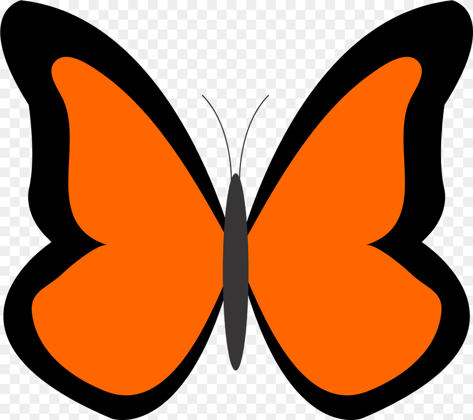 Library Of Black And White Cross With Butterfly Graphic Clip Art Orange Butterfly, Animal, Insect, Invertebrate, Blade Png Image
