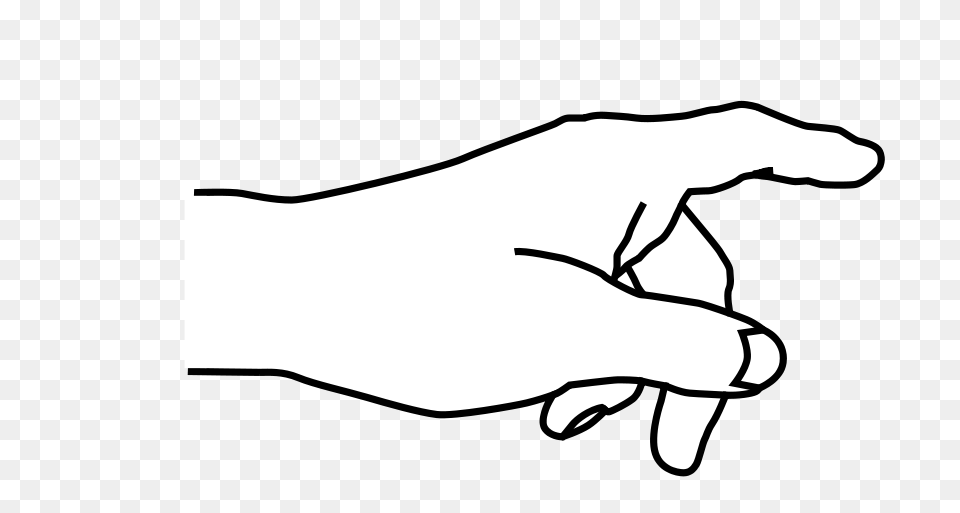 Library Of Black And White Image Royalty Finger Hand Pointing Line Art, Body Part, Person, Stencil Free Png