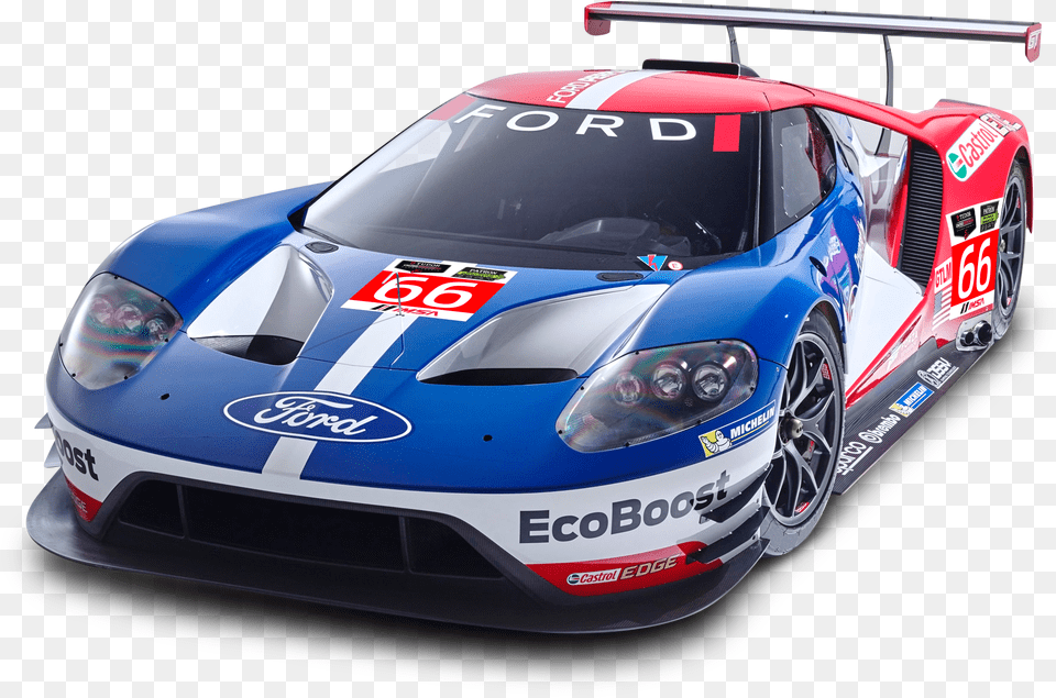 Library Of Blue Race Car Stock Files Clipart 2016 Ford Gt Le Mans, Sports Car, Transportation, Vehicle, Machine Free Transparent Png