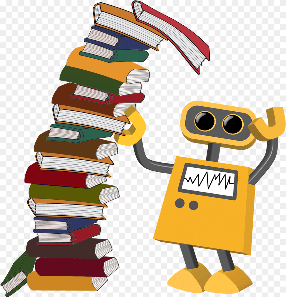 Library Of Book Clipart Backgrounds, Publication, Robot Free Transparent Png