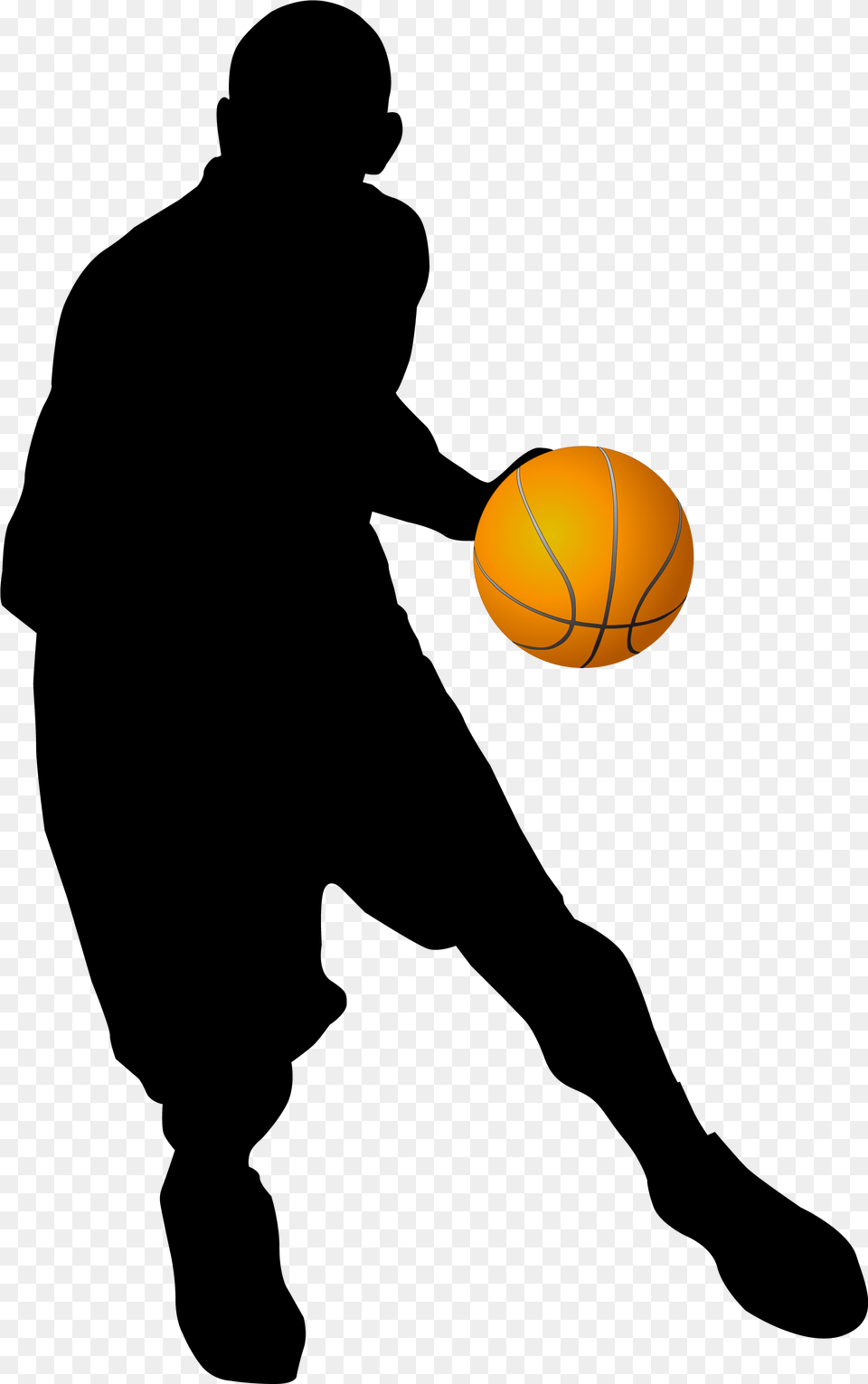 Library Of Bulls Basketball Stock Files Clipart Male Basketball Player Silhouette Transparent, Ball, Basketball (ball), Sphere, Sport Free Png Download