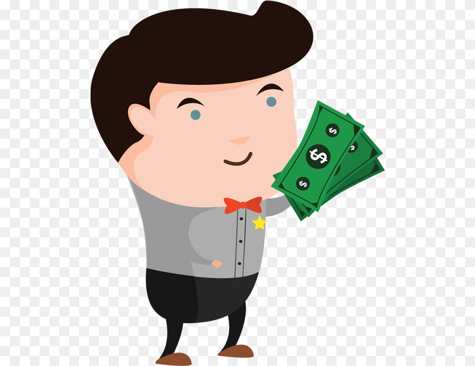 Library Of Businessman Banner Freeuse Money Files Animated Thinking Man, Baby, Person, Face, Head Free Transparent Png