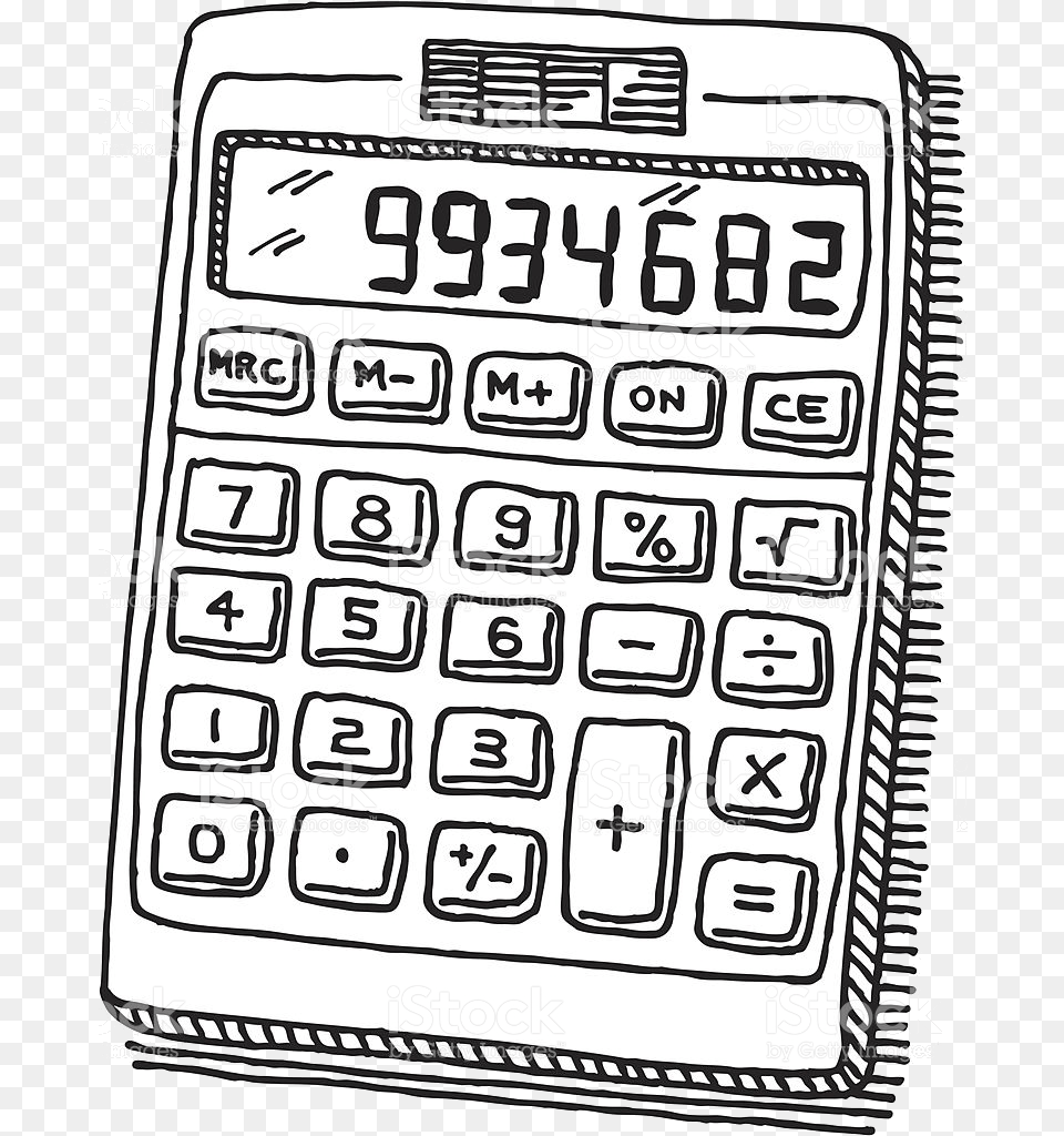 Library Of Calculator Jpg Black And White Calculator Black And White, Electronics, Mobile Phone, Phone Free Png Download